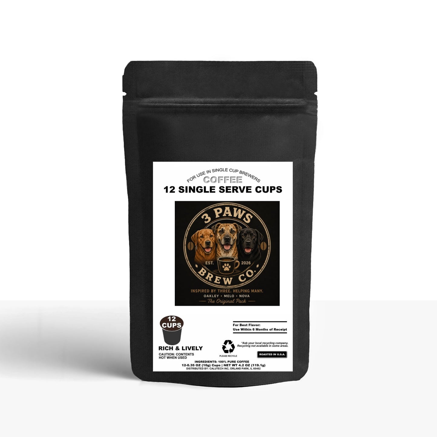 12 Pack Single Serve Coffee Capsules
